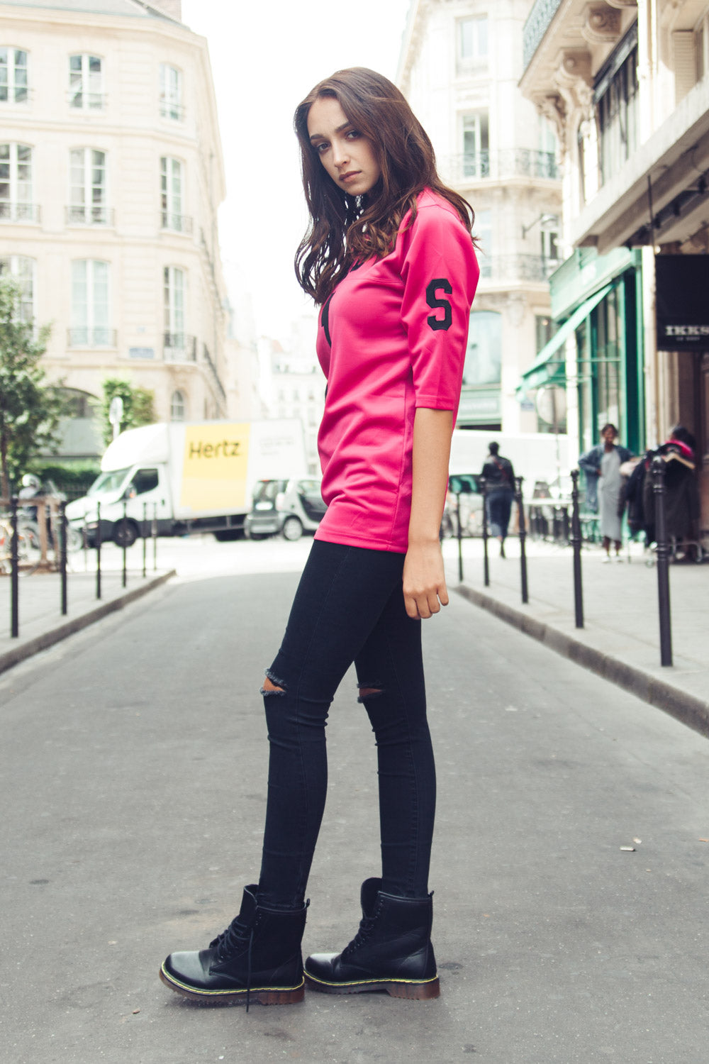 Sixth June - T-shirt Bad 1 néoprène rose Sixth June