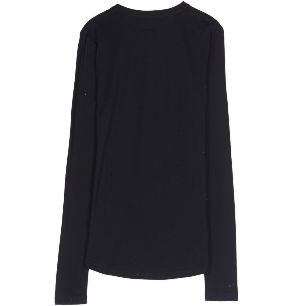 Sixth June - T-shirt grand logo patch rose manches longues noir