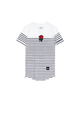 Sixth June - T-shirt marinière patch blanc
