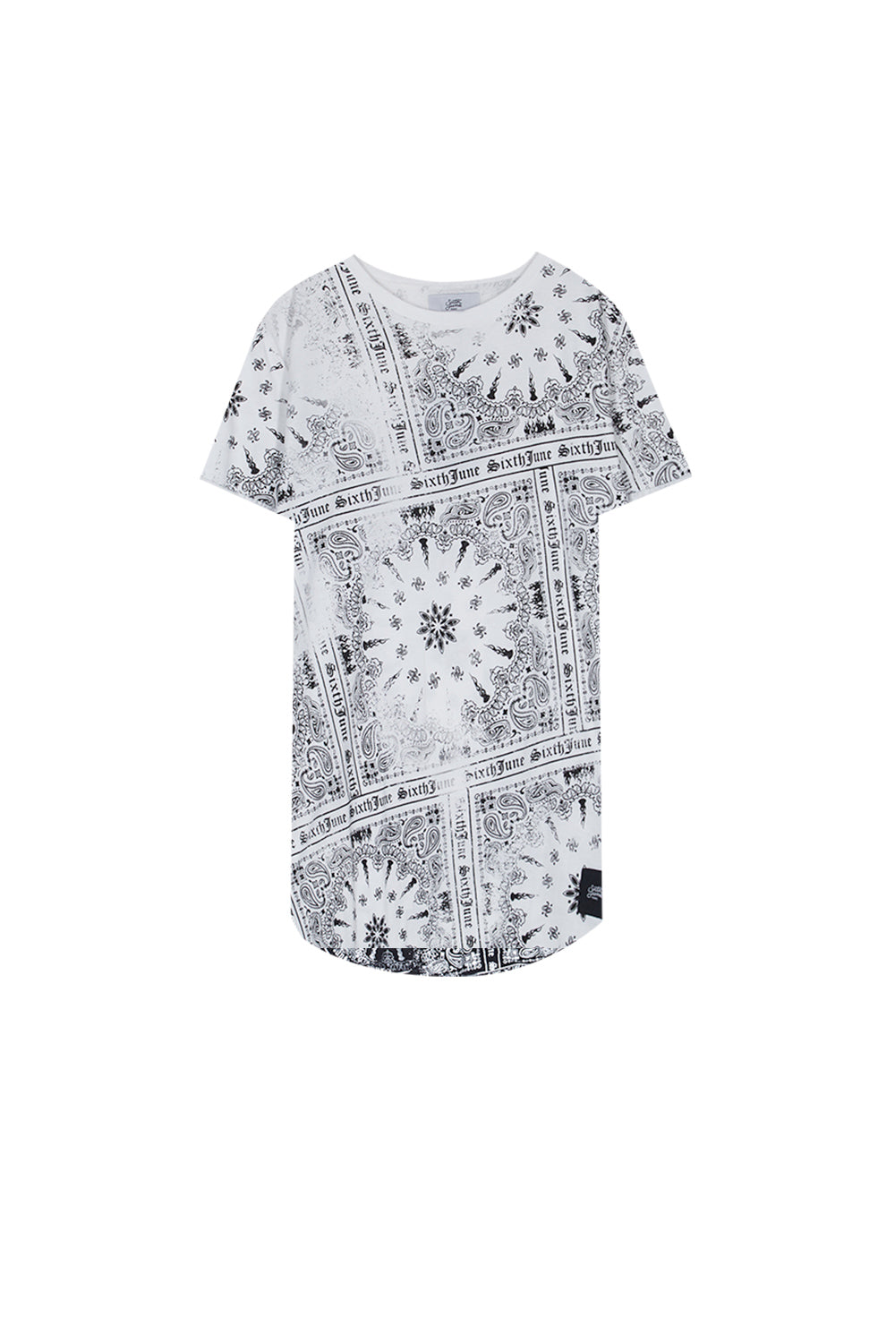 Sixth June - T-shirt all over bandana blanc