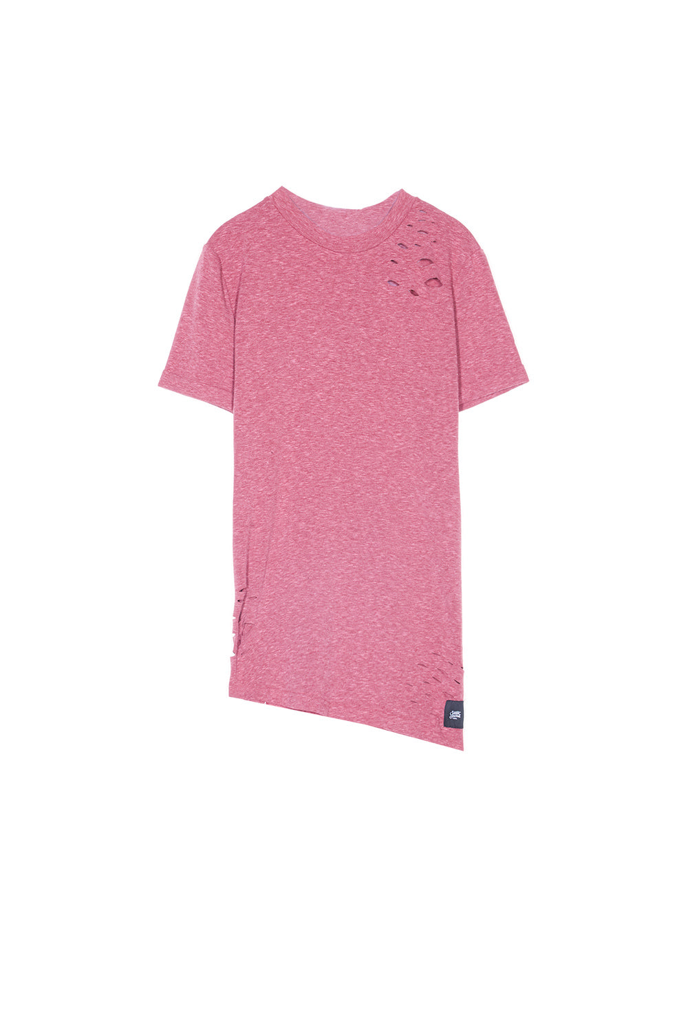 Sixth June - T-shirt trous asymétrique bordeaux