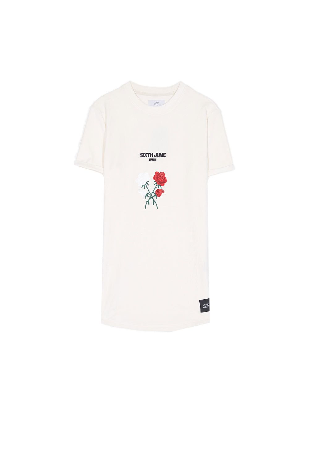 Sixth June - T-shirt velours roses blanc