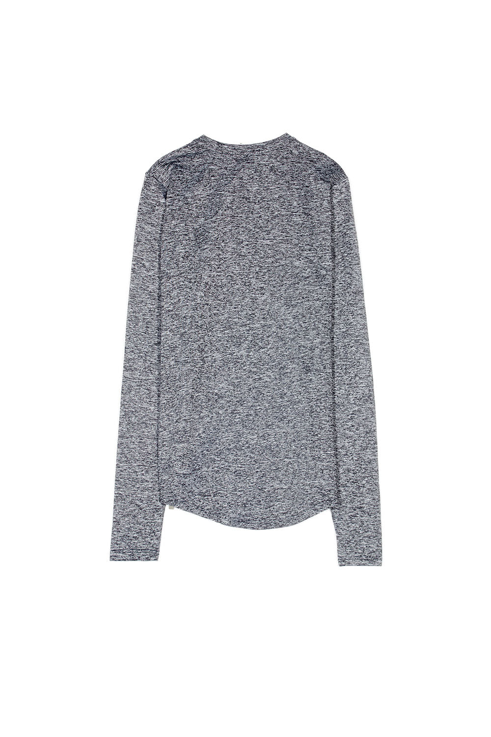 Sixth June - T-shirt stretch chiné manches longues gris foncé