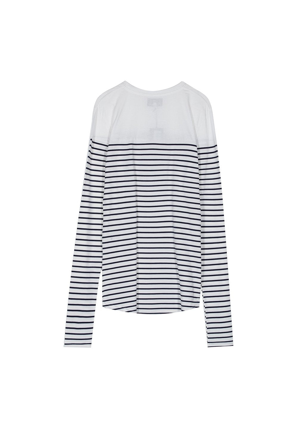 T-shirt marinière manches longues bleu blanc