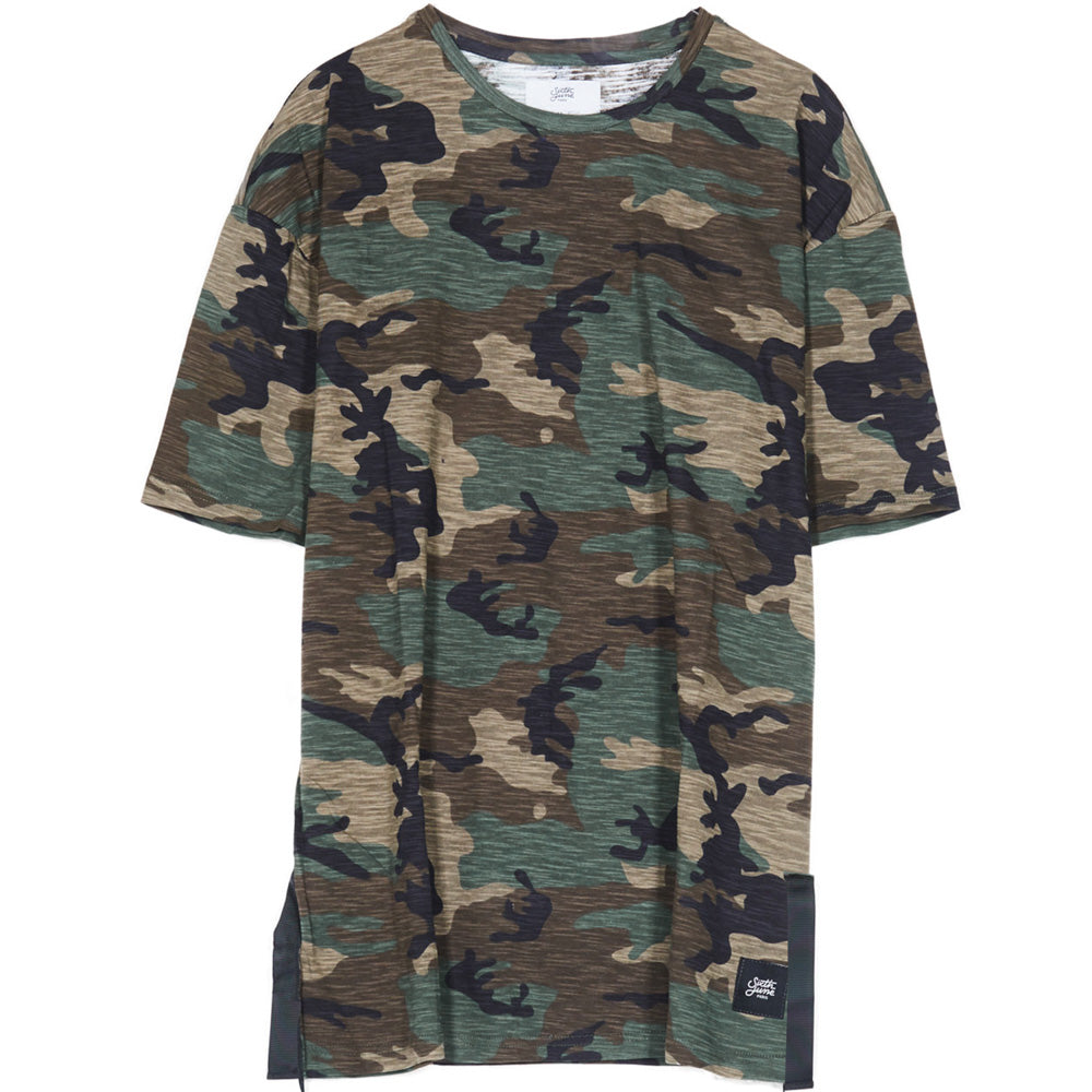 Sixth June - T-shirt camouflage bandes tombantes vert