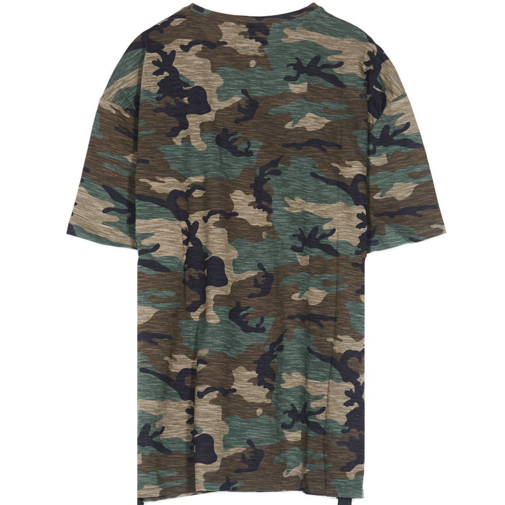 Sixth June - T-shirt camouflage bandes tombantes vert