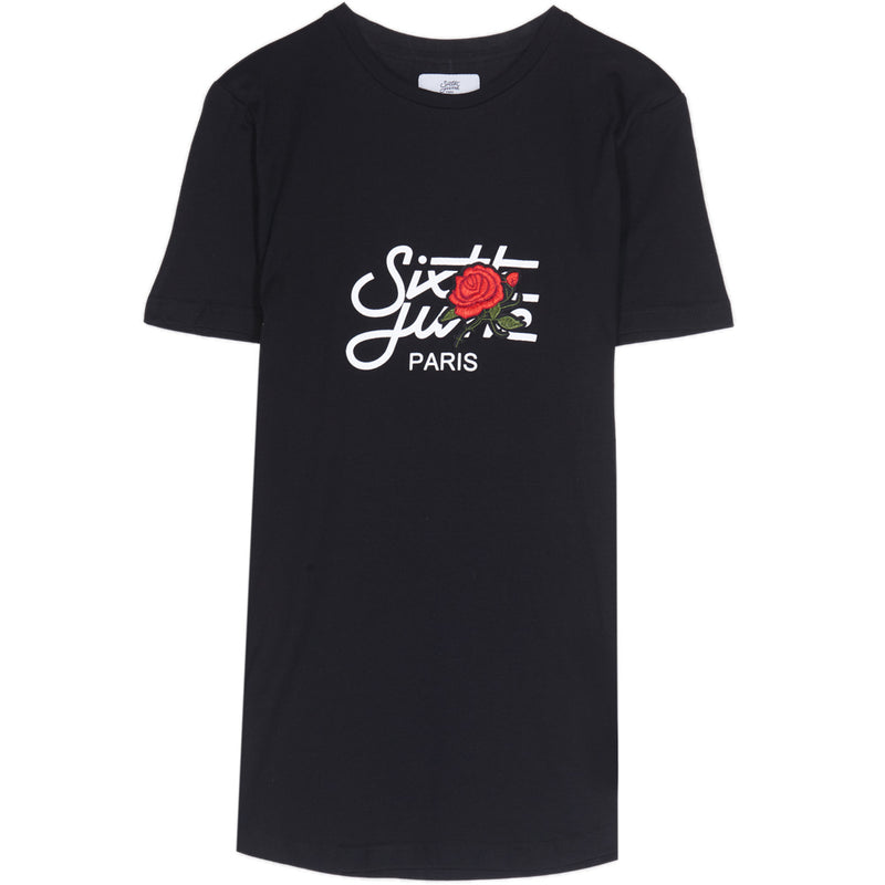 Sixth June - T-shirt grand logo patch rose noir