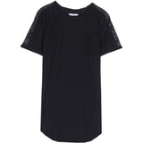 Sixth June - T-shirt bandes satin signature noir