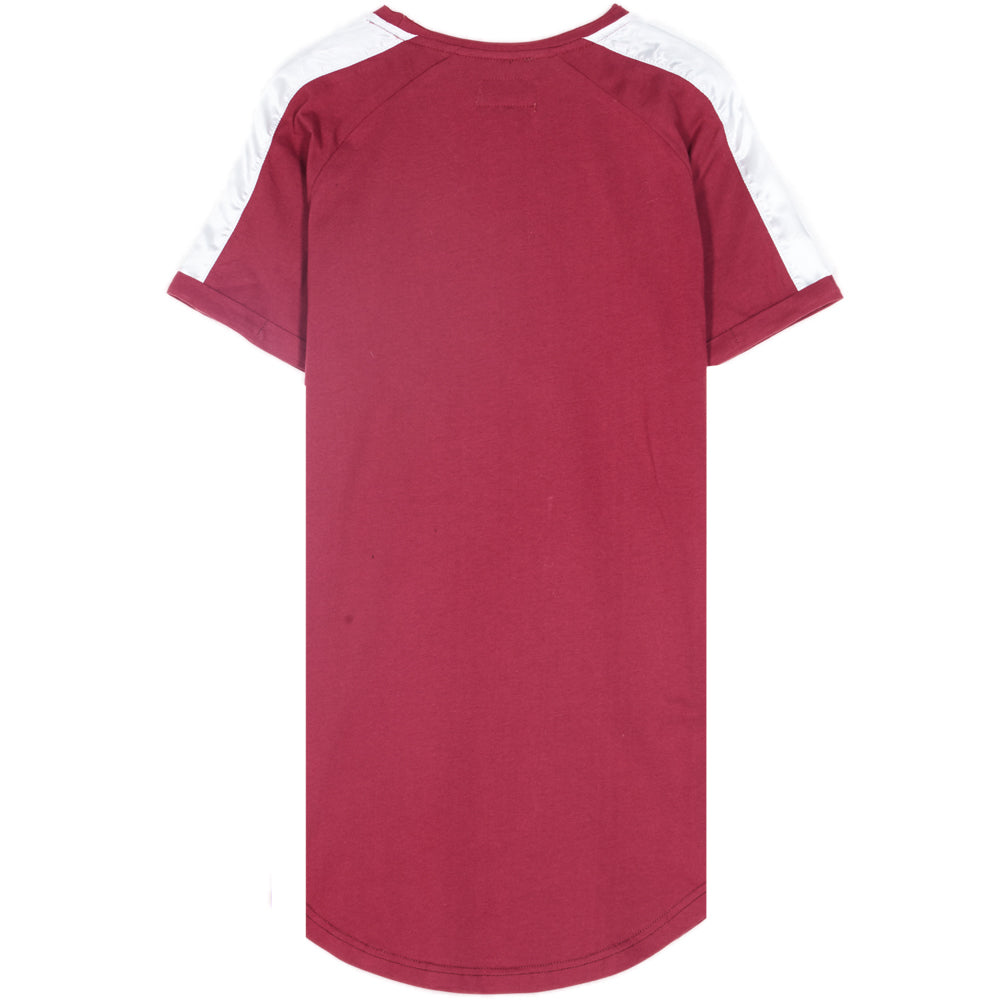Sixth June - T-shirt bandes satin signature bordeaux