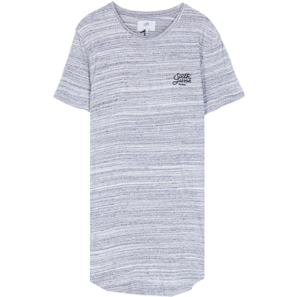 Sixth June - T-shirt texturé chiné gris