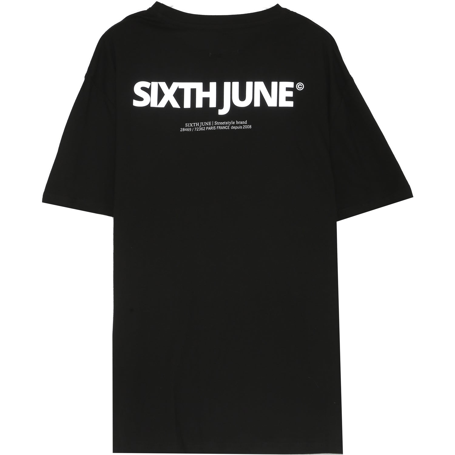 Sixth June - T-shirt réfléchissant grande poche noir