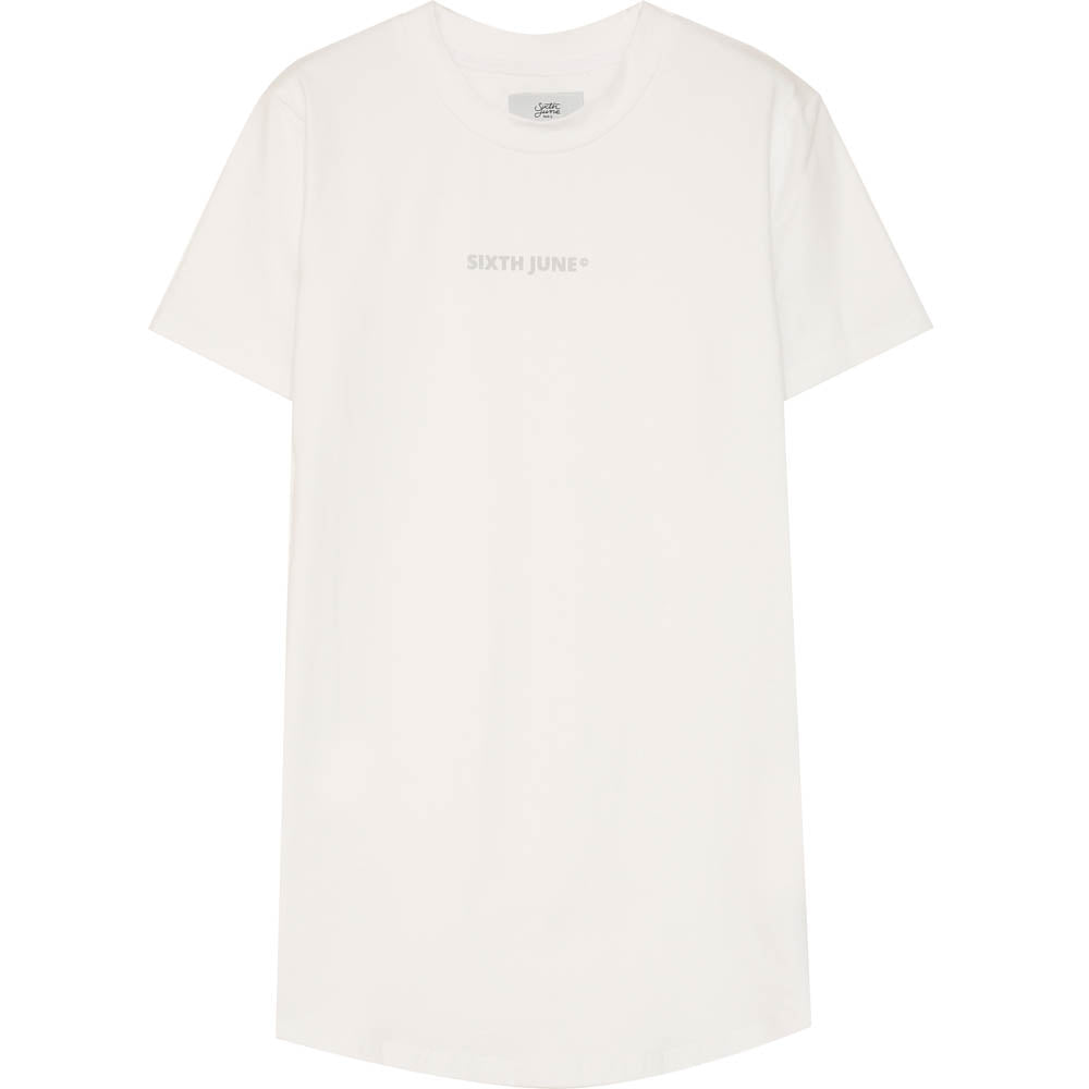 Sixth June - T-shirt moulant logo Blanc cassé
