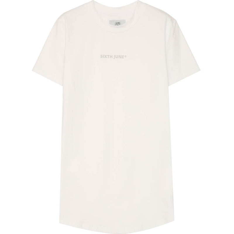 Sixth June - T-shirt moulant logo Blanc cassé