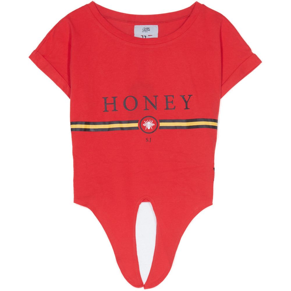 Sixth June - T-shirt Honey bande noeud rouge