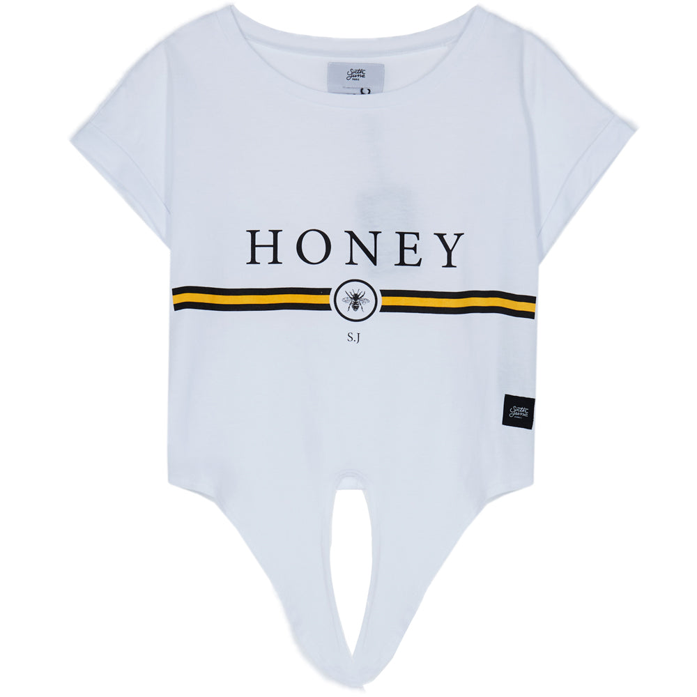Sixth June - T-shirt Honey bande noeud Sixth June blanc