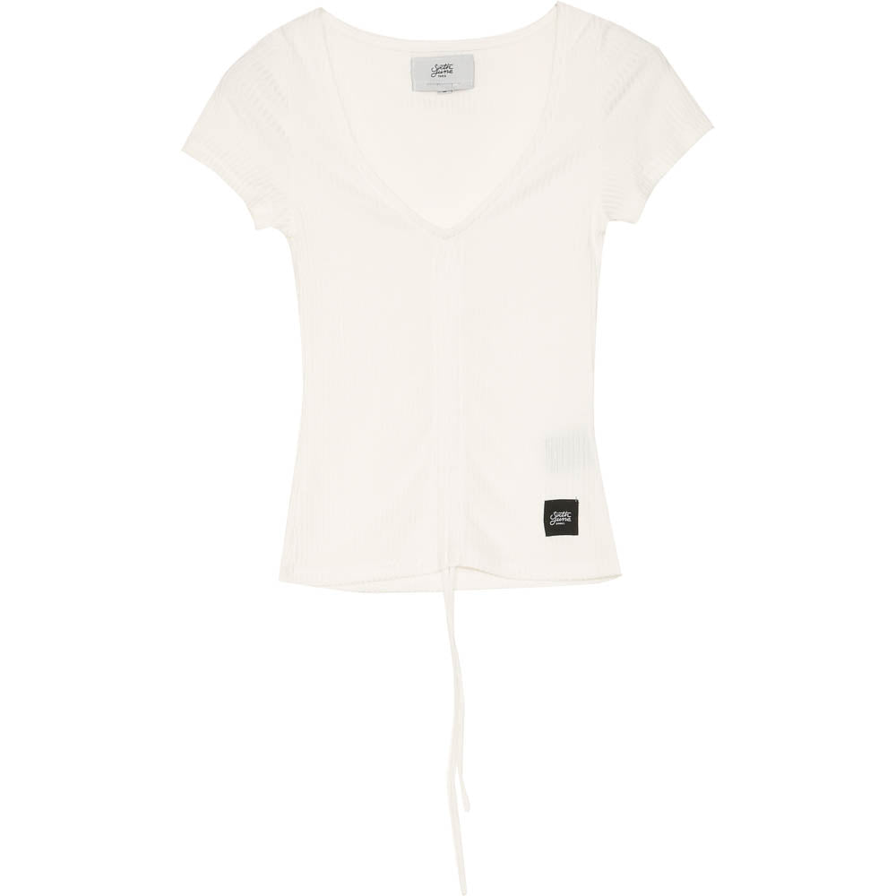 Sixth June - Top court cordon décoletté blanc