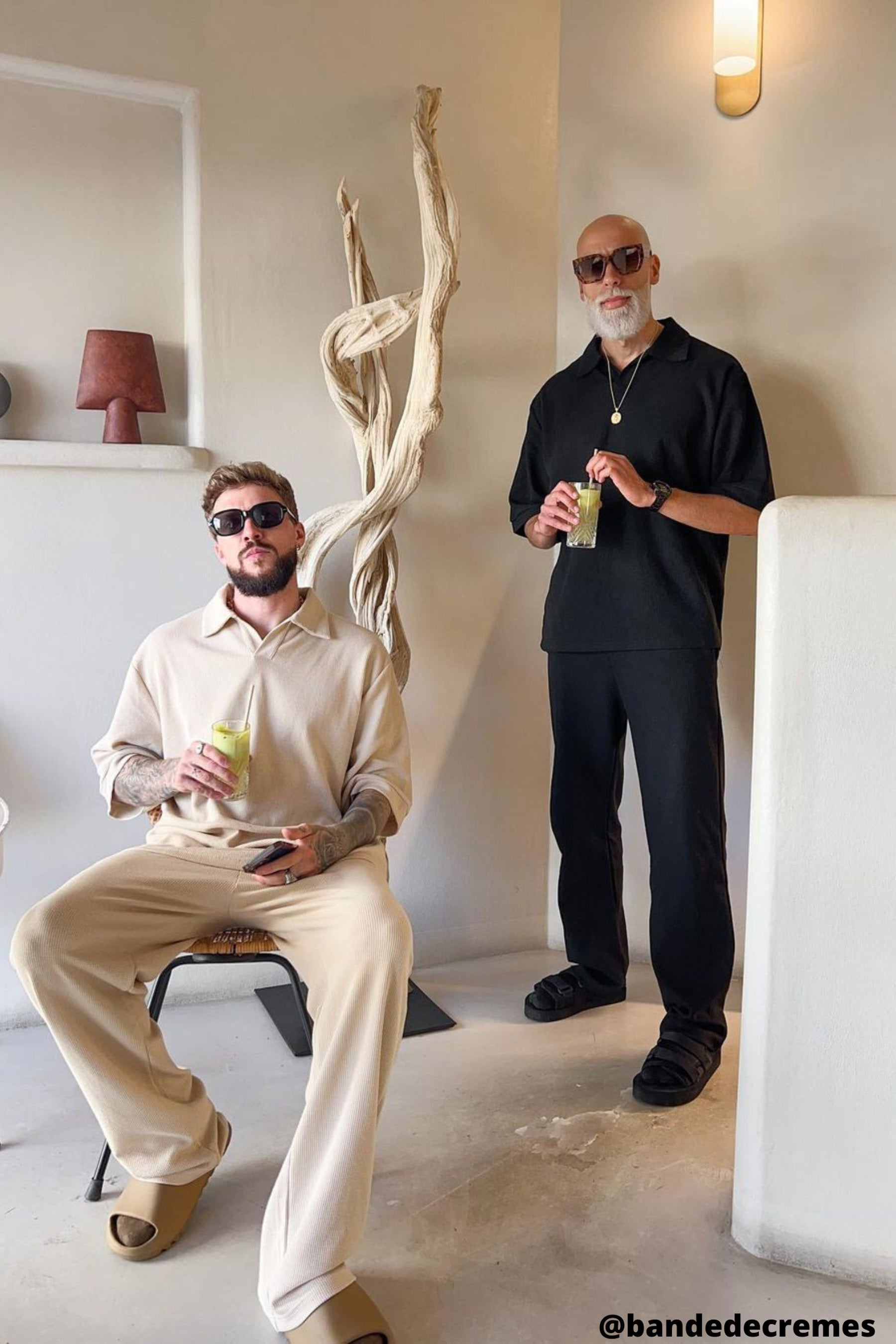 Polo gaufré oversize Beige