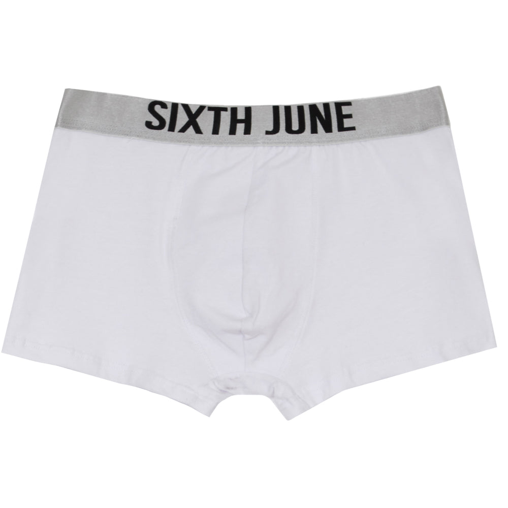 Sixth June - Boxer uni texte Blanc