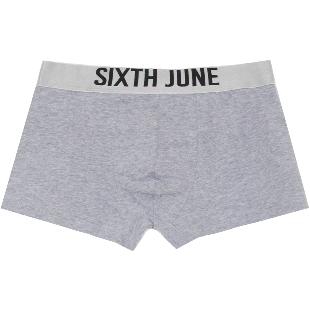 Sixth June - Boxer uni texte Gris