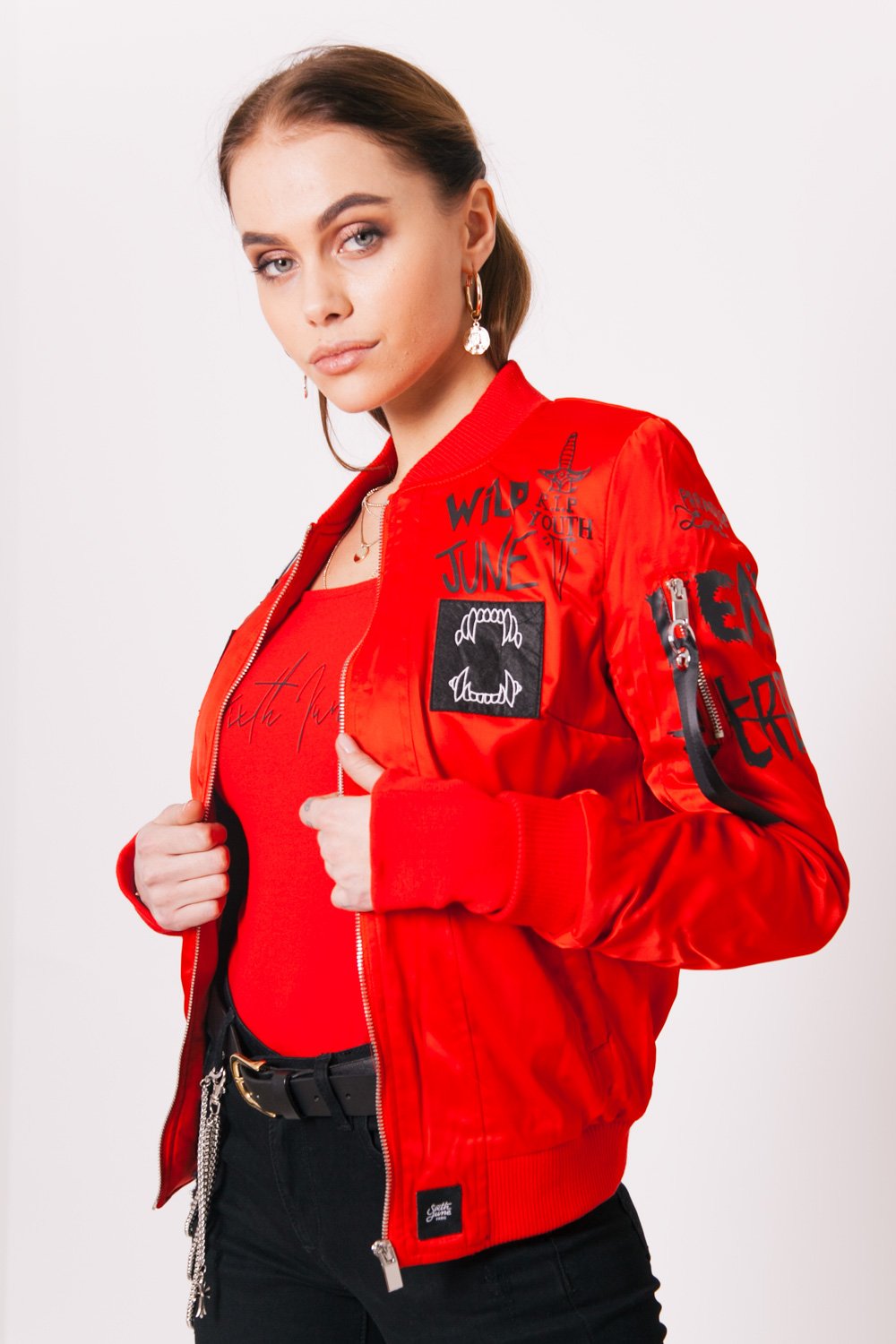 Bomber Crew Femme rouge W2380CJA