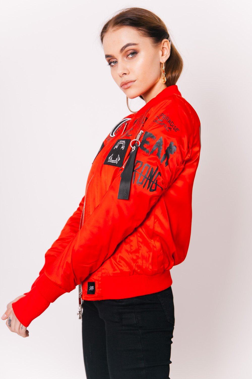Bomber Crew Femme rouge W2380CJA