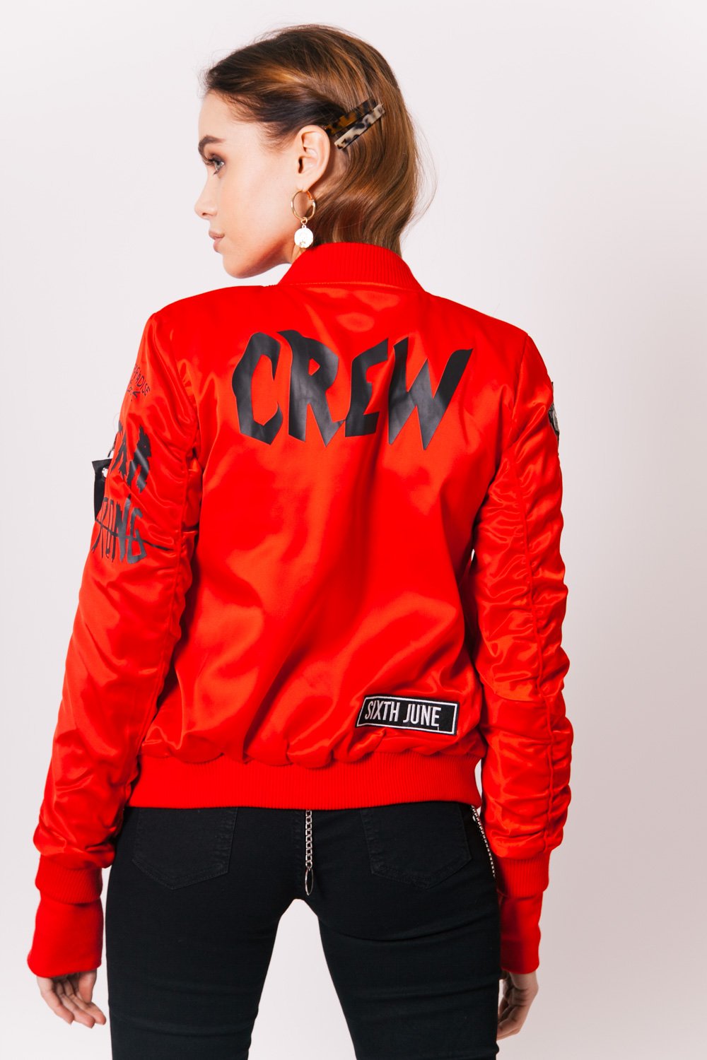 Bomber Crew Femme rouge W2380CJA
