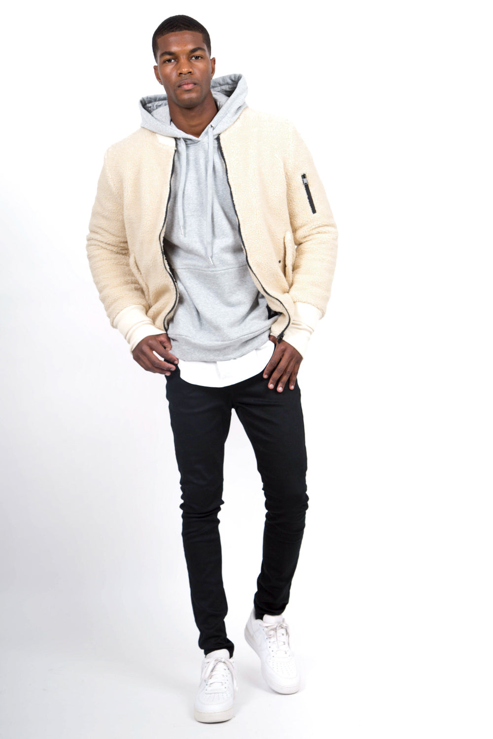 Sixth June - Bomber faux mouton beige