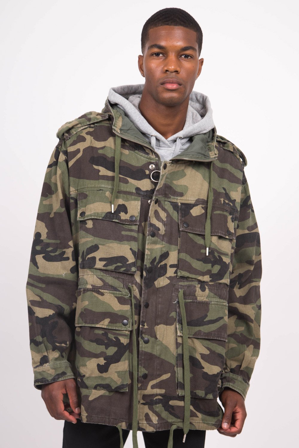 Sixth June - Veste fine oversize vert camouflage