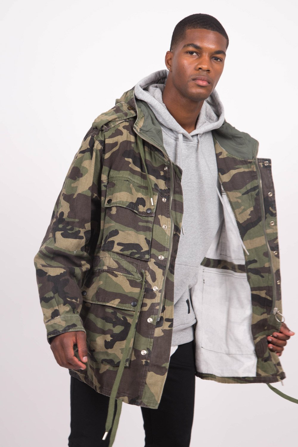 Sixth June - Veste fine oversize vert camouflage