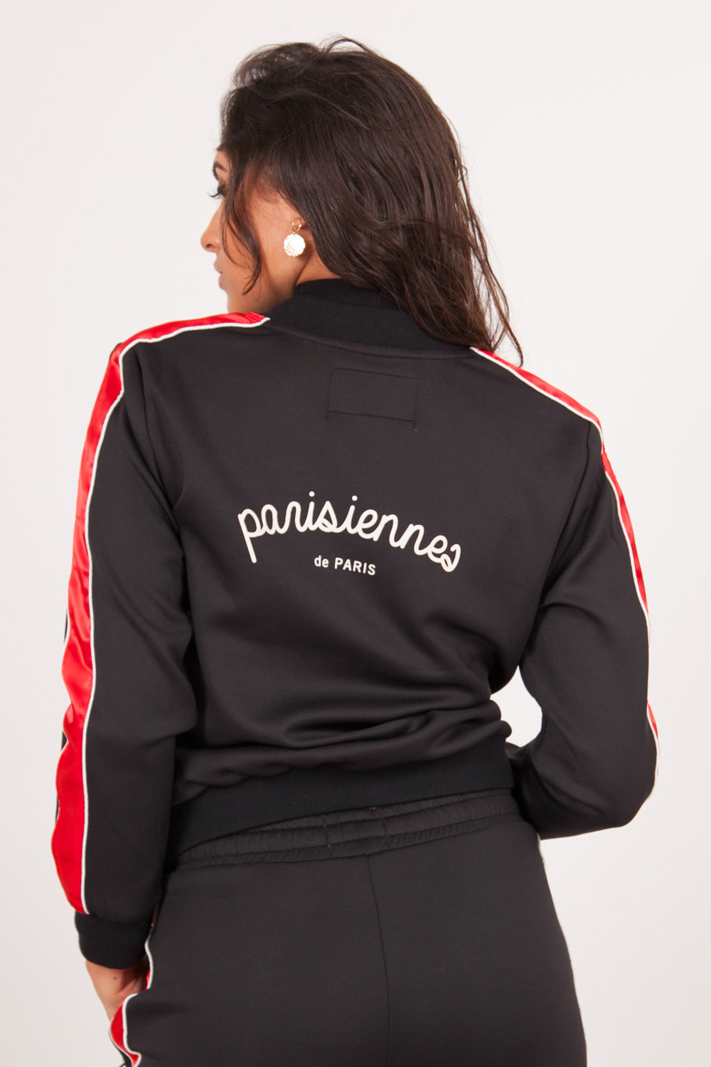 Sixth June - Veste bandes satin Parisiennes noir