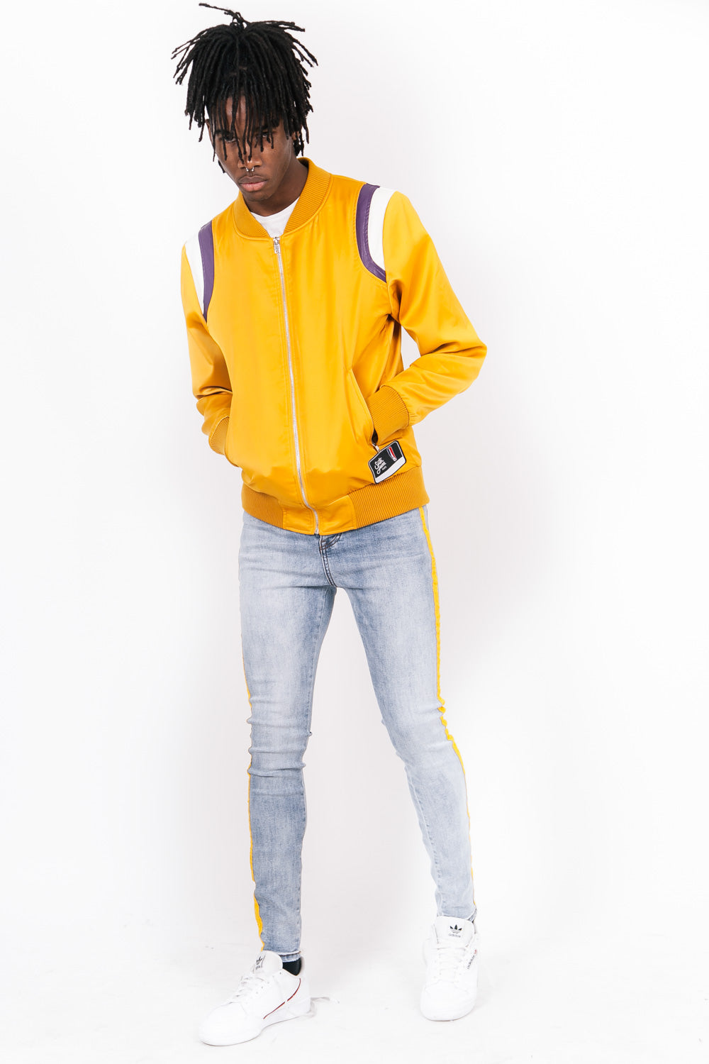 Sixth June - Teddy satin empiècement épaule jaune