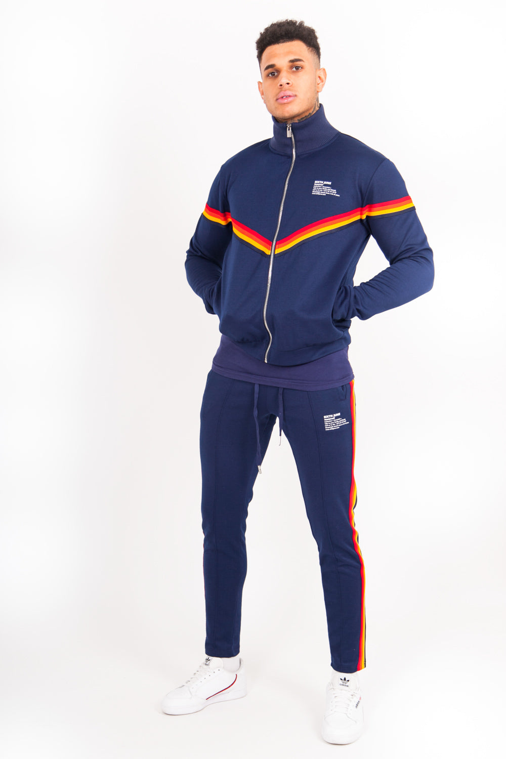 Sixth June - Veste bandes V 4 couleurs bleu