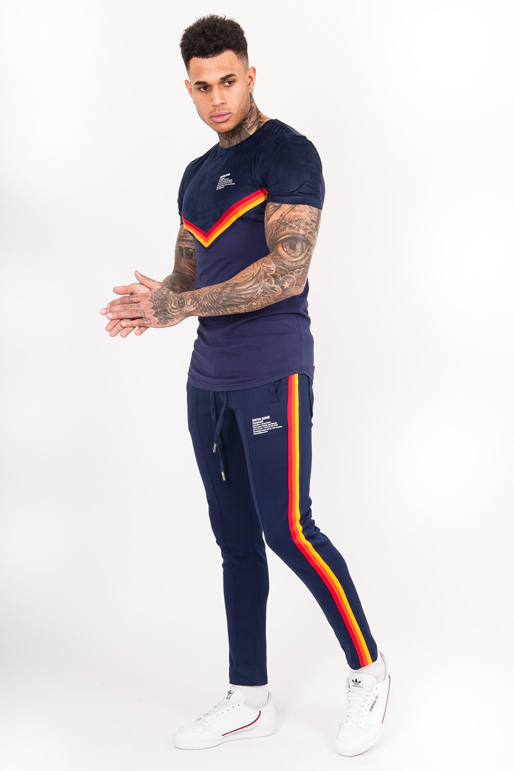 Sixth June - Veste bandes V 4 couleurs bleu