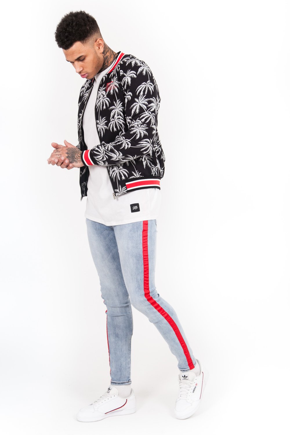 Teddy dicke Palmen schwarz weiß