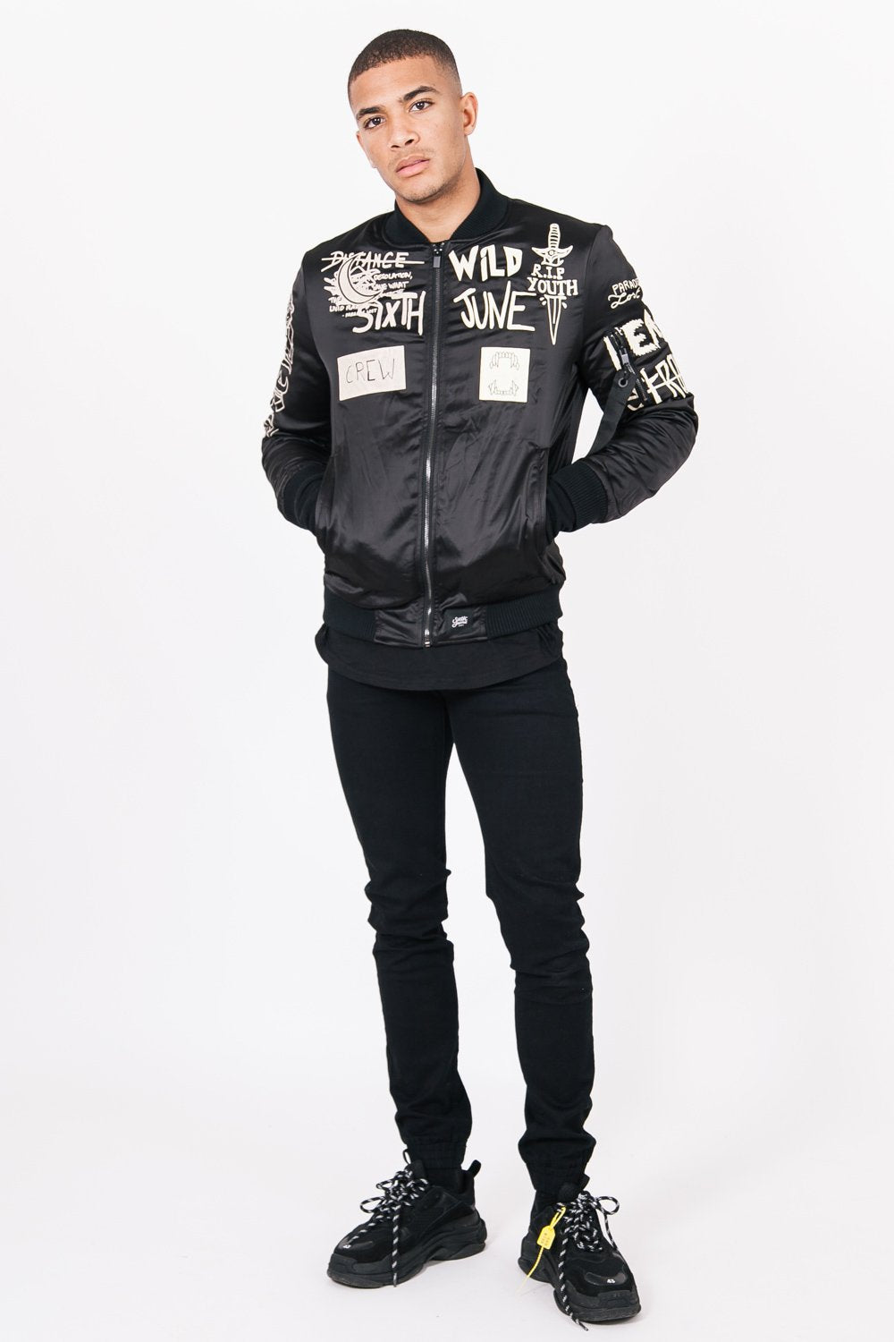 Sixth June - Bomber Crew imprimés fluorescent noir