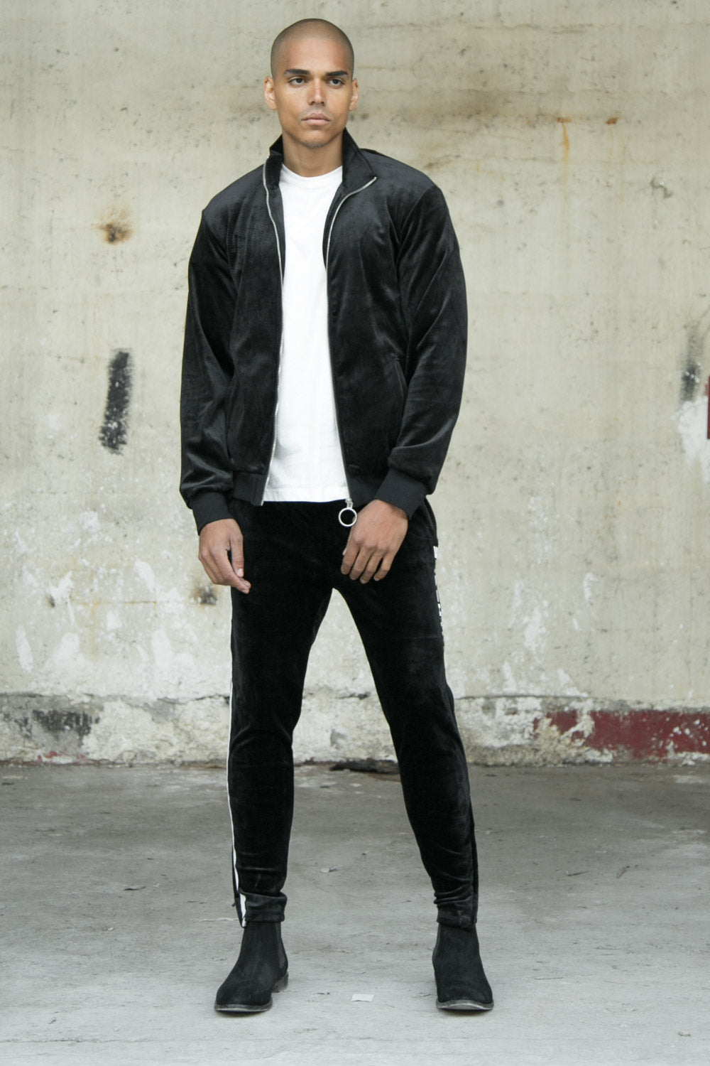 Sixth June - Veste velours logo racing noir