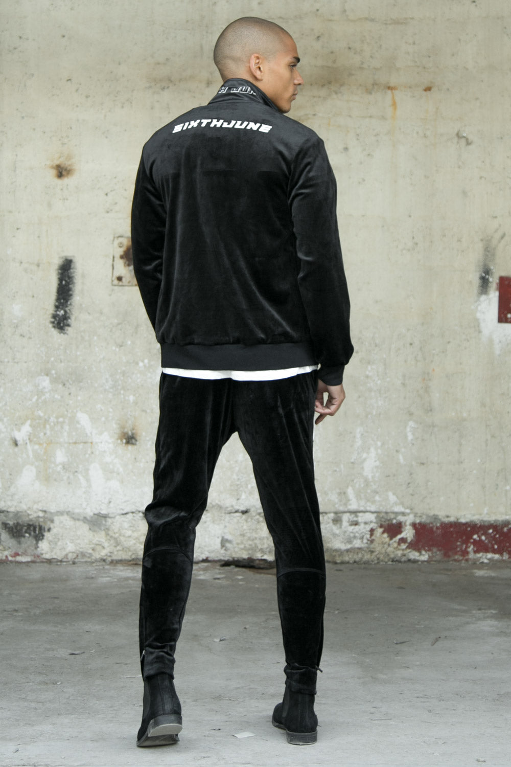 Sixth June - Veste velours logo racing noir