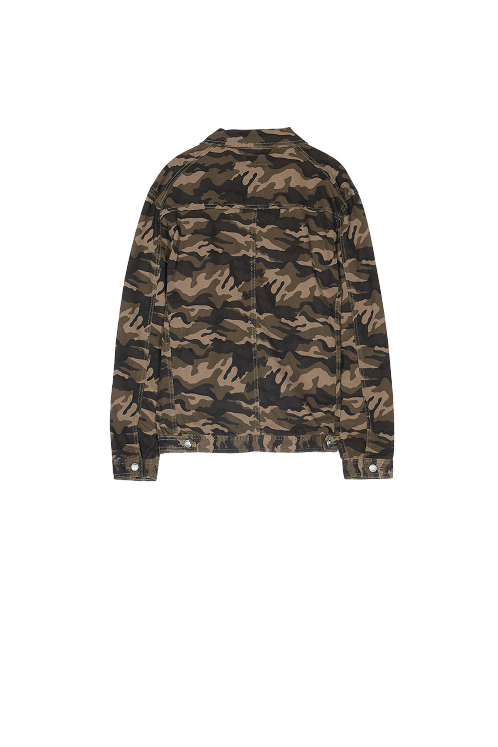 Sixth June - Veste jean camouflage brodée vert