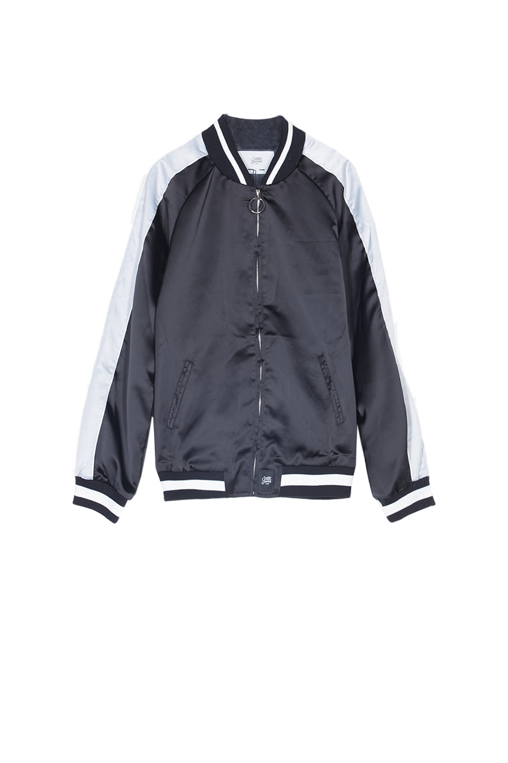 Sixth June - Veste satin bandes noir gris