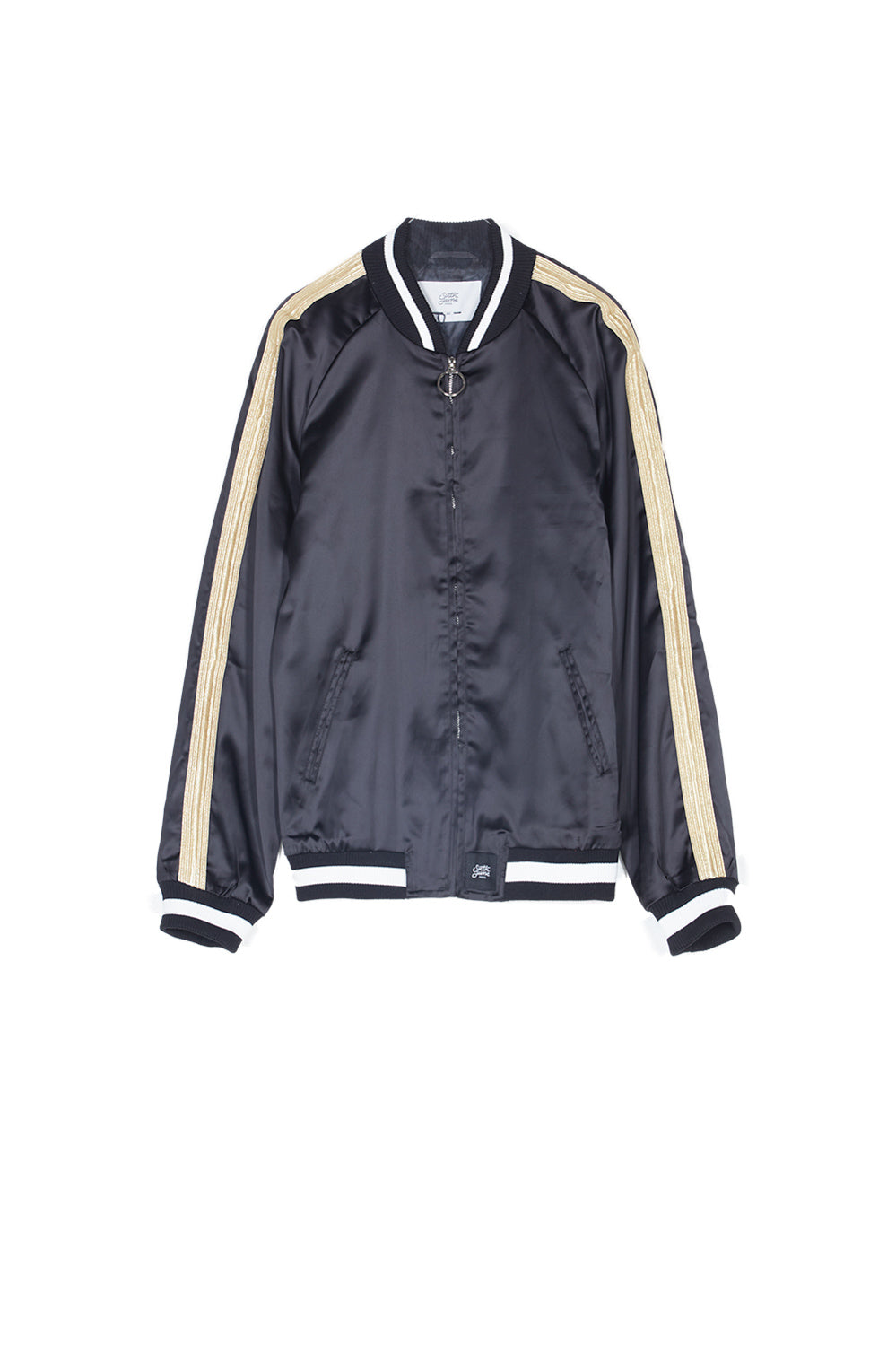 Sixth June - Veste satin bandes noir doré