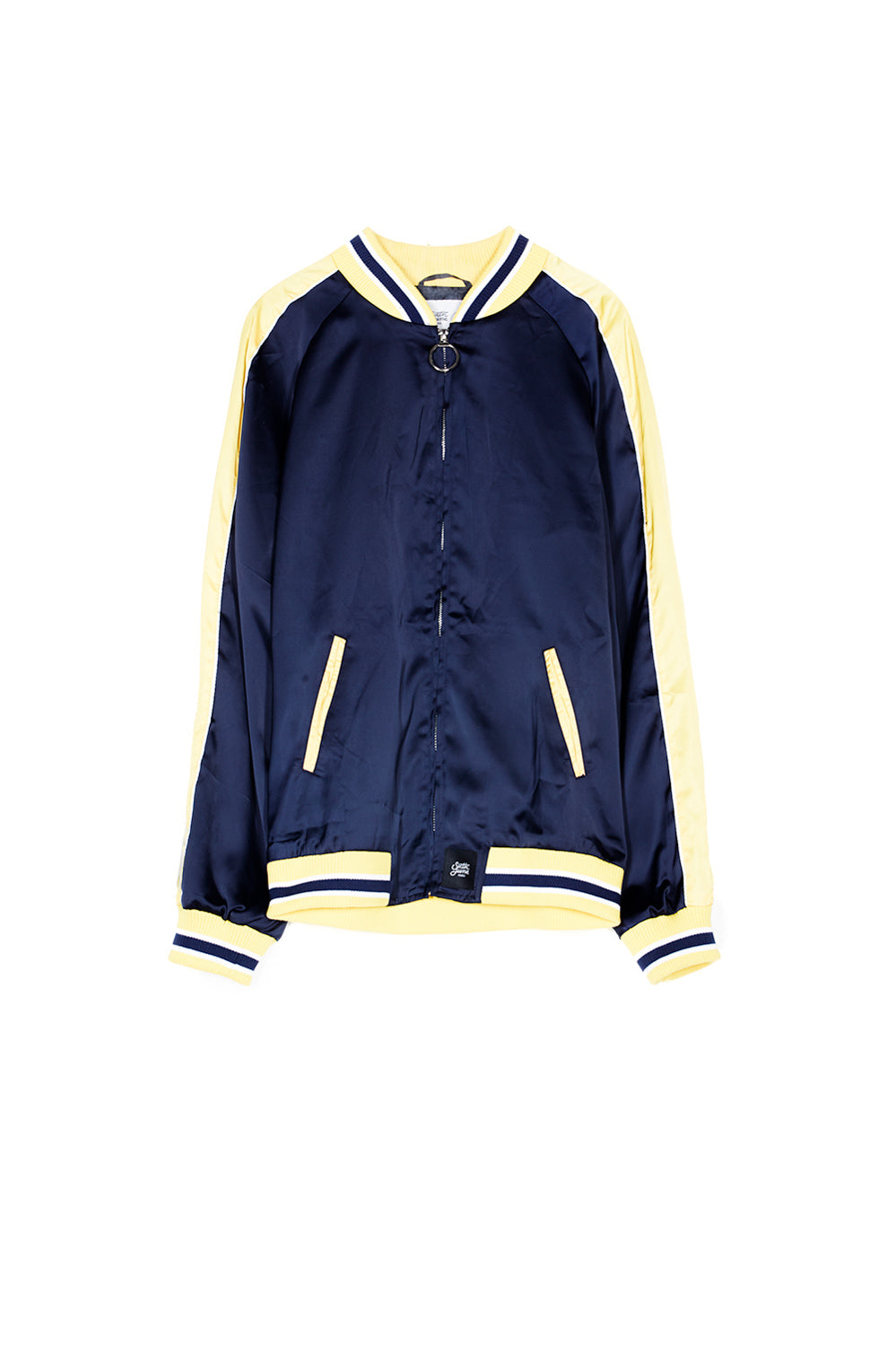 Sixth June - Veste satin bandes bleu jaune