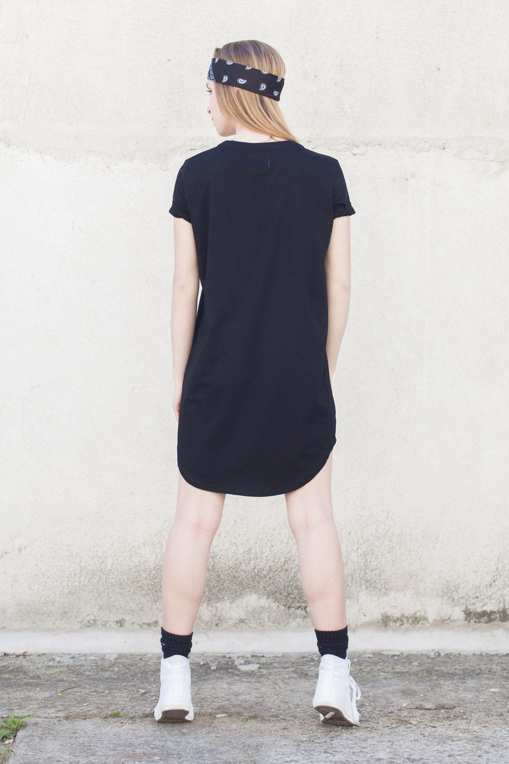 Sixth June - Robe t-shirt unie Femme noire 1836V