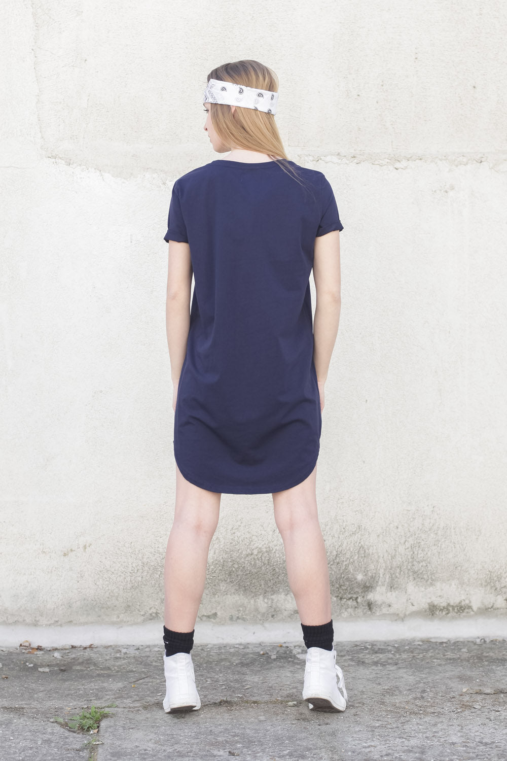 Sixth June - Robe t-shirt unie Femme bleu marine 1836V