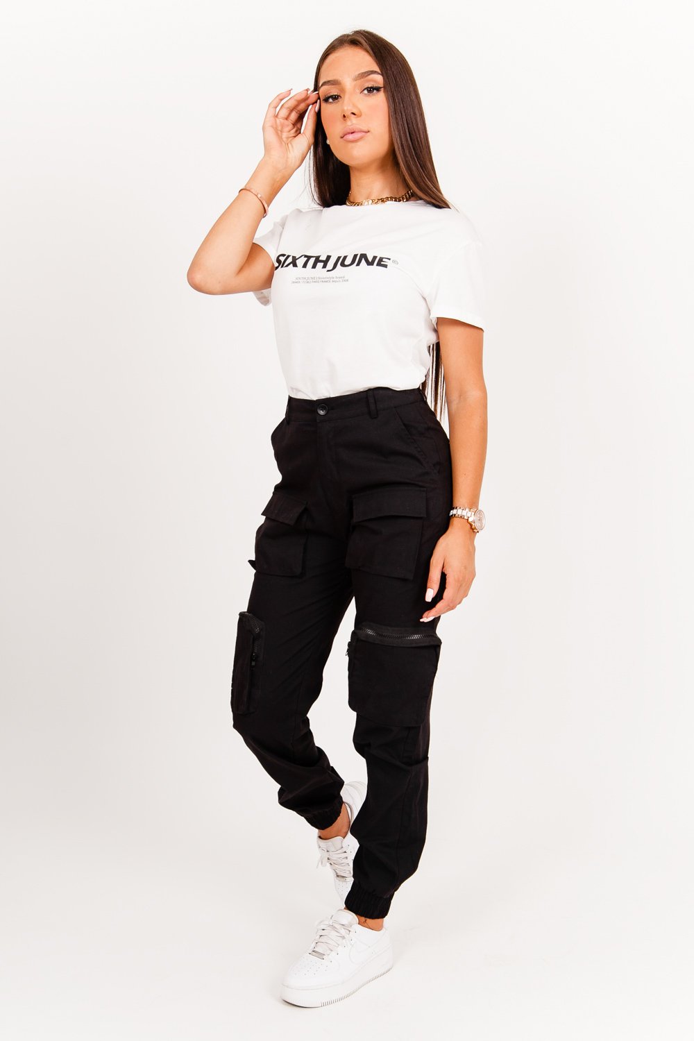 Sixth June - Pantalon cargo multipoches noir