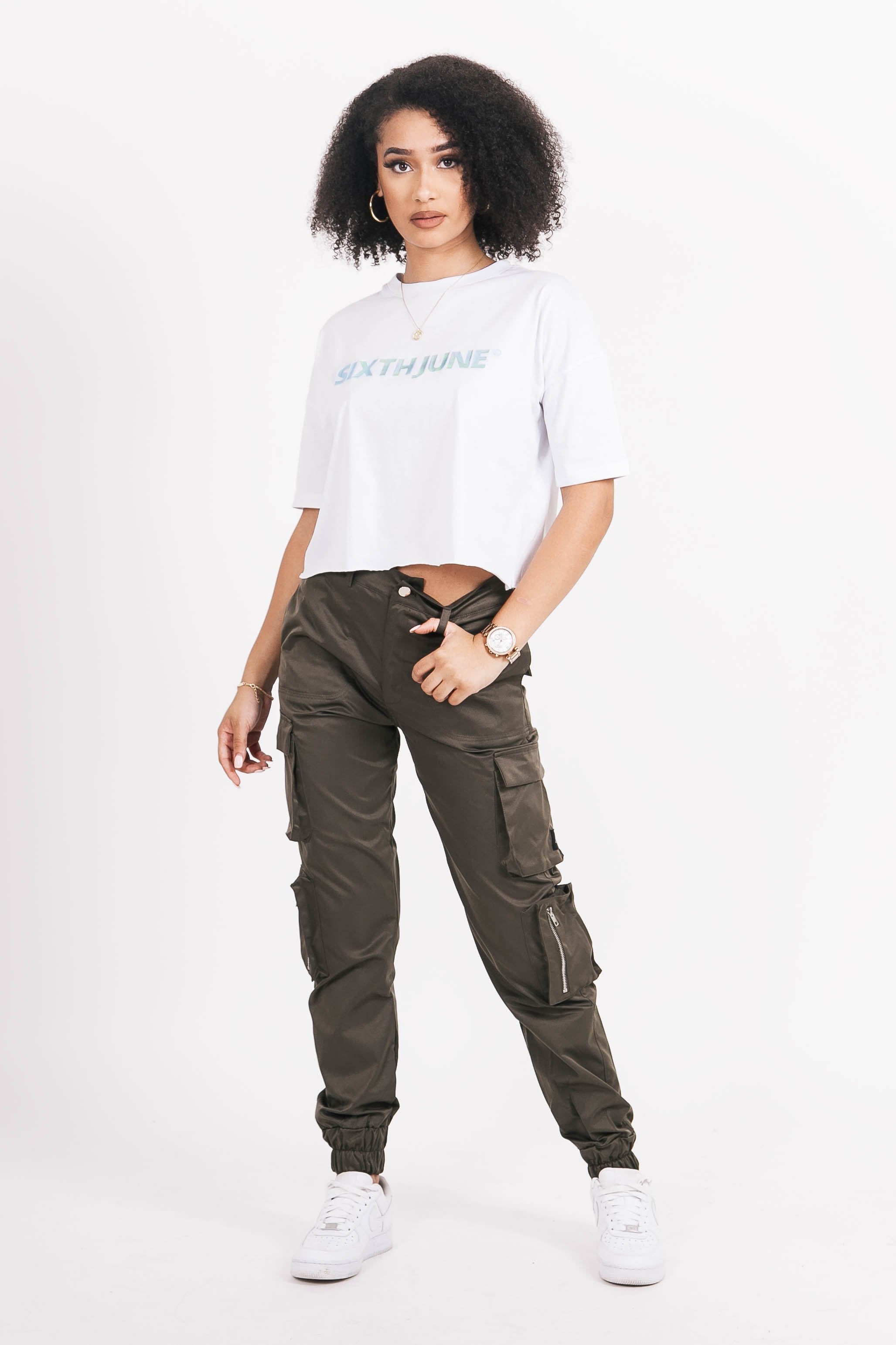 Sixth June - T-shirt court imprimé iridescent blanc