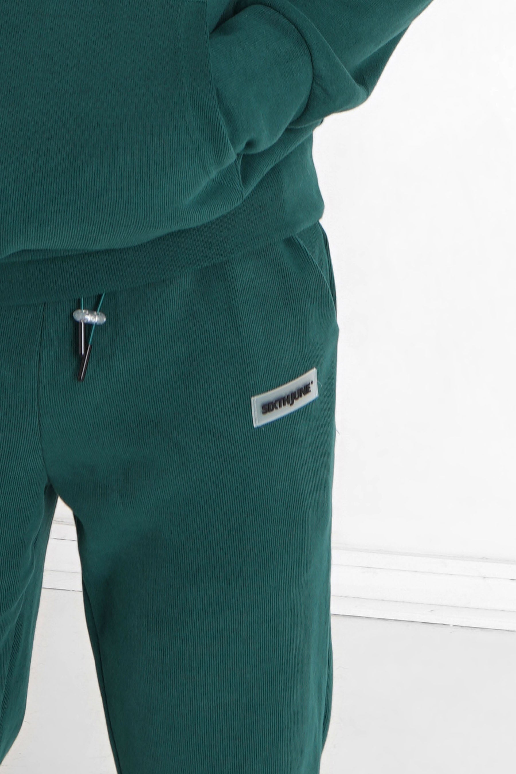 Sixth June - Jogging côtelé cordon Vert foncé