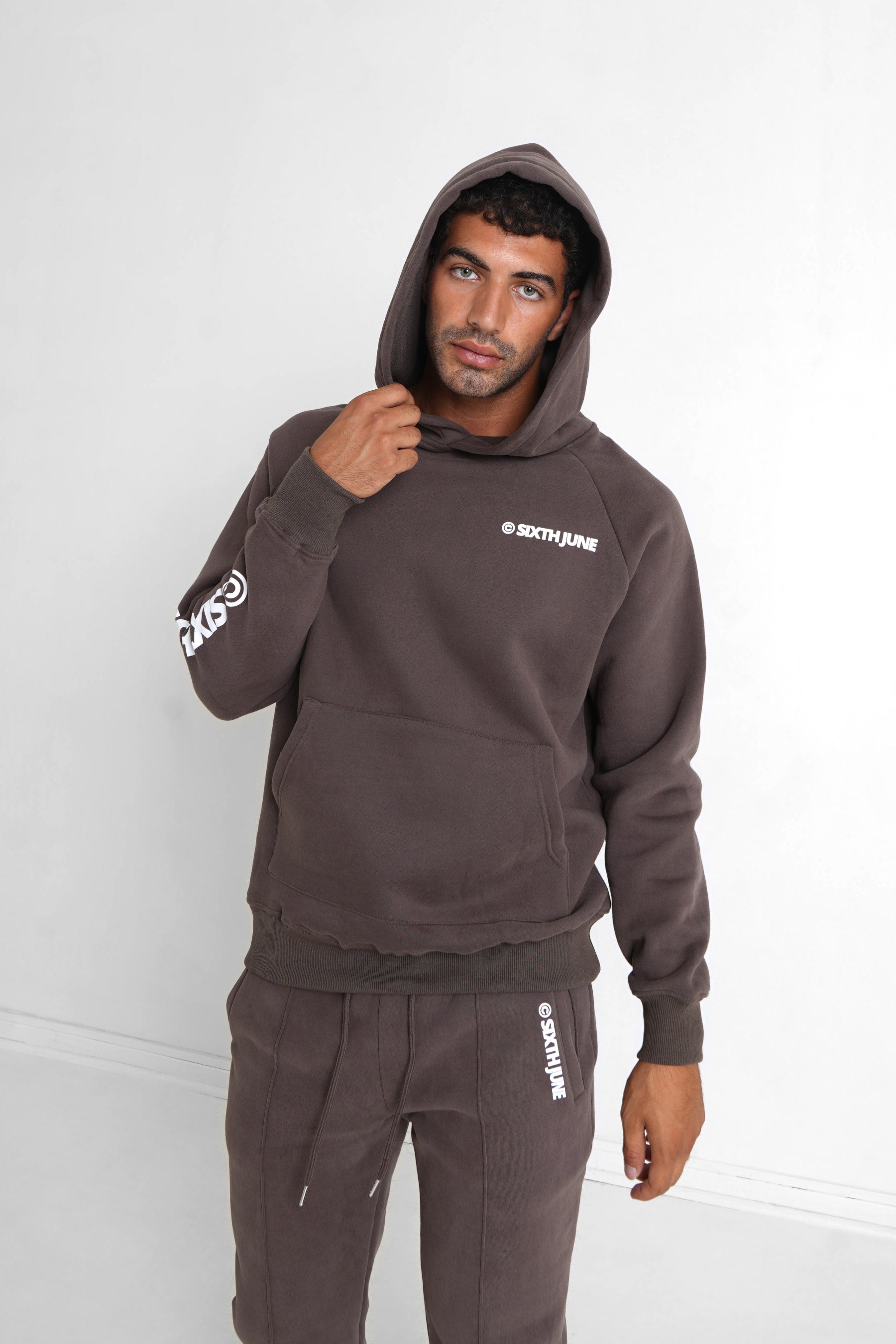 Sixth June - Sweat capuche molletonné Marron