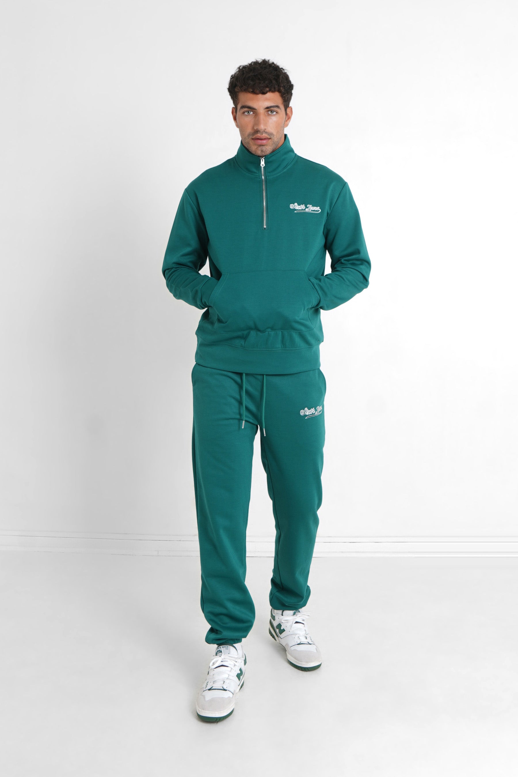 Sixth June - Sweatshirt retro logo Vert foncé