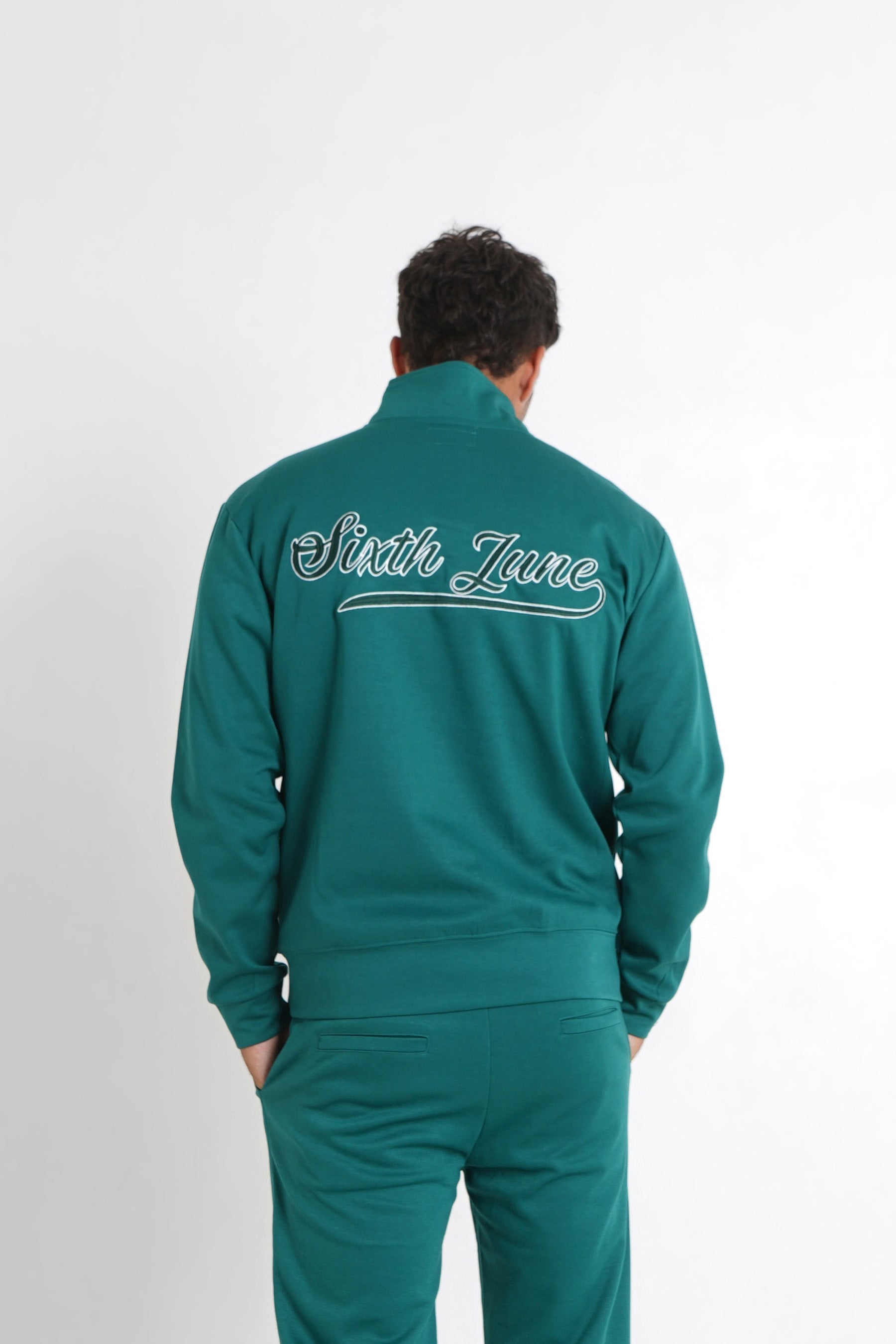 Sixth June - Sweatshirt retro logo Vert foncé