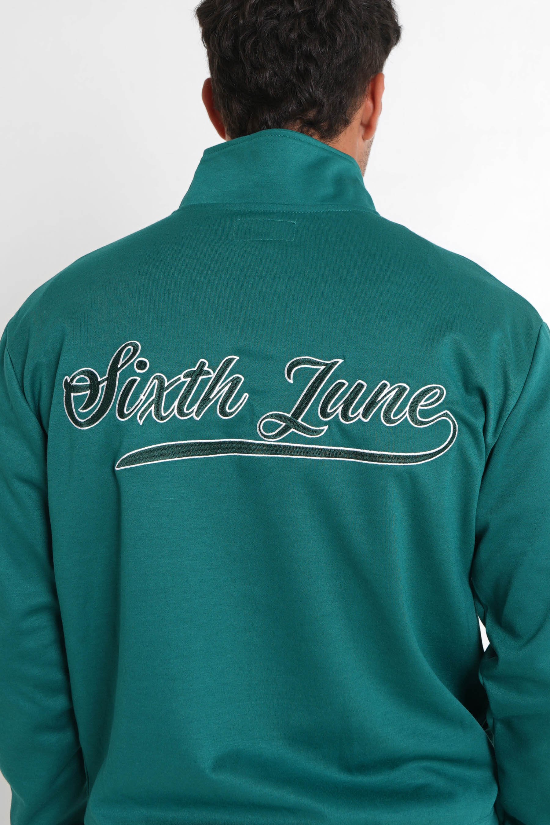 Sixth June - Sweatshirt retro logo Vert foncé